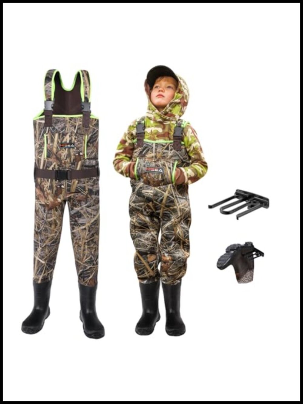 Kids 4.5mm Neoprene Chest Waders Waterproof Fishing Youth Wader